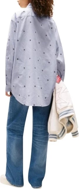 Këmishë Tommy Hilfiger Jeans femra, e kaltër e çelët