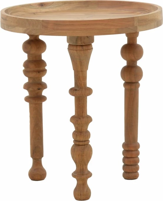 Set tavolinash anësore 2 copë Kelly dru akacie natyrale