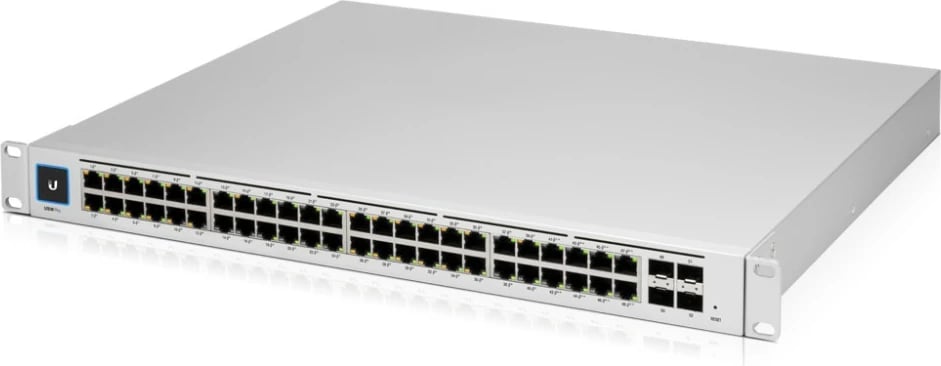 Switch Ubiquiti UniFi USW-PRO-48, Managed, L2/L3, Gigabit Ethernet (10/100/1000), Rack mounting, 1U, Argjendtë