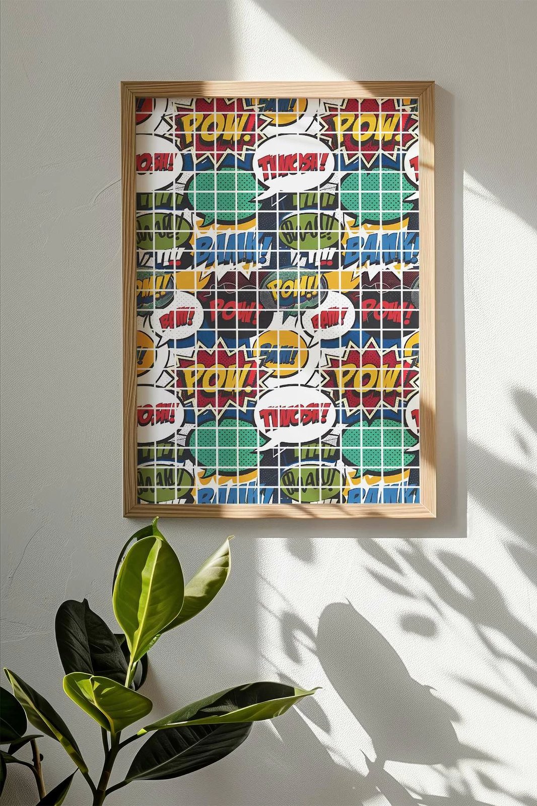 Pikturë dekorative me kornizë, shumëngjyrëshe, Popkare25