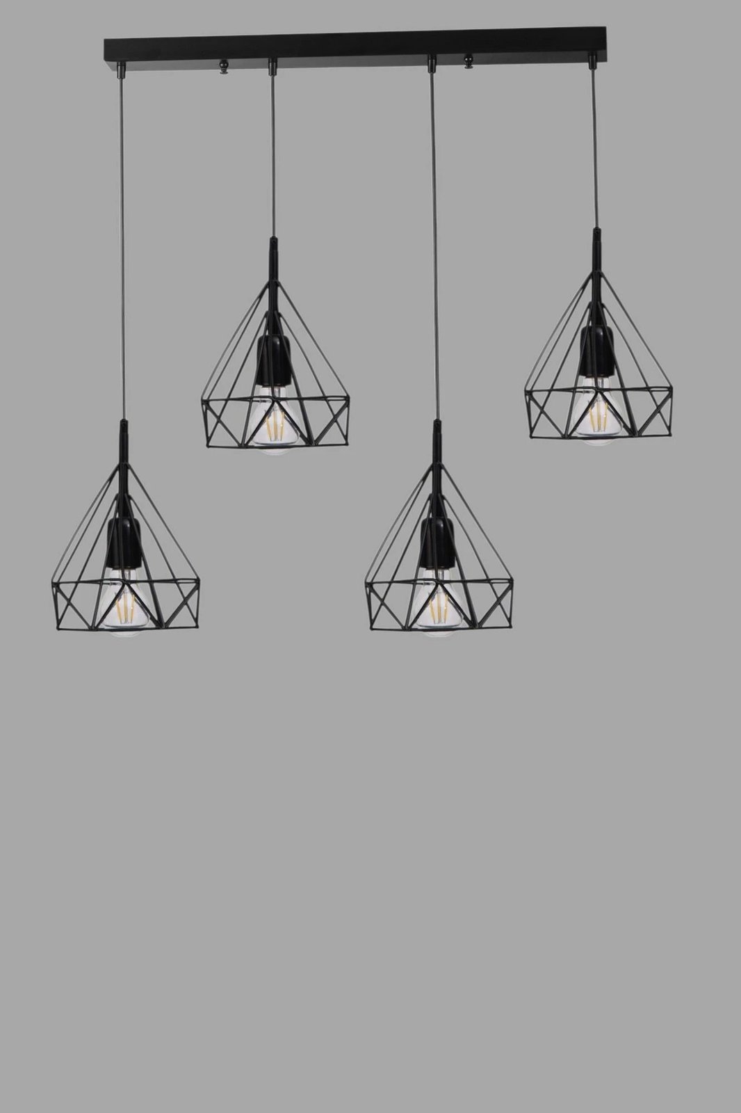 Llambadar Opviq, 9046-6, metal e xham, ngjyrë e zezë