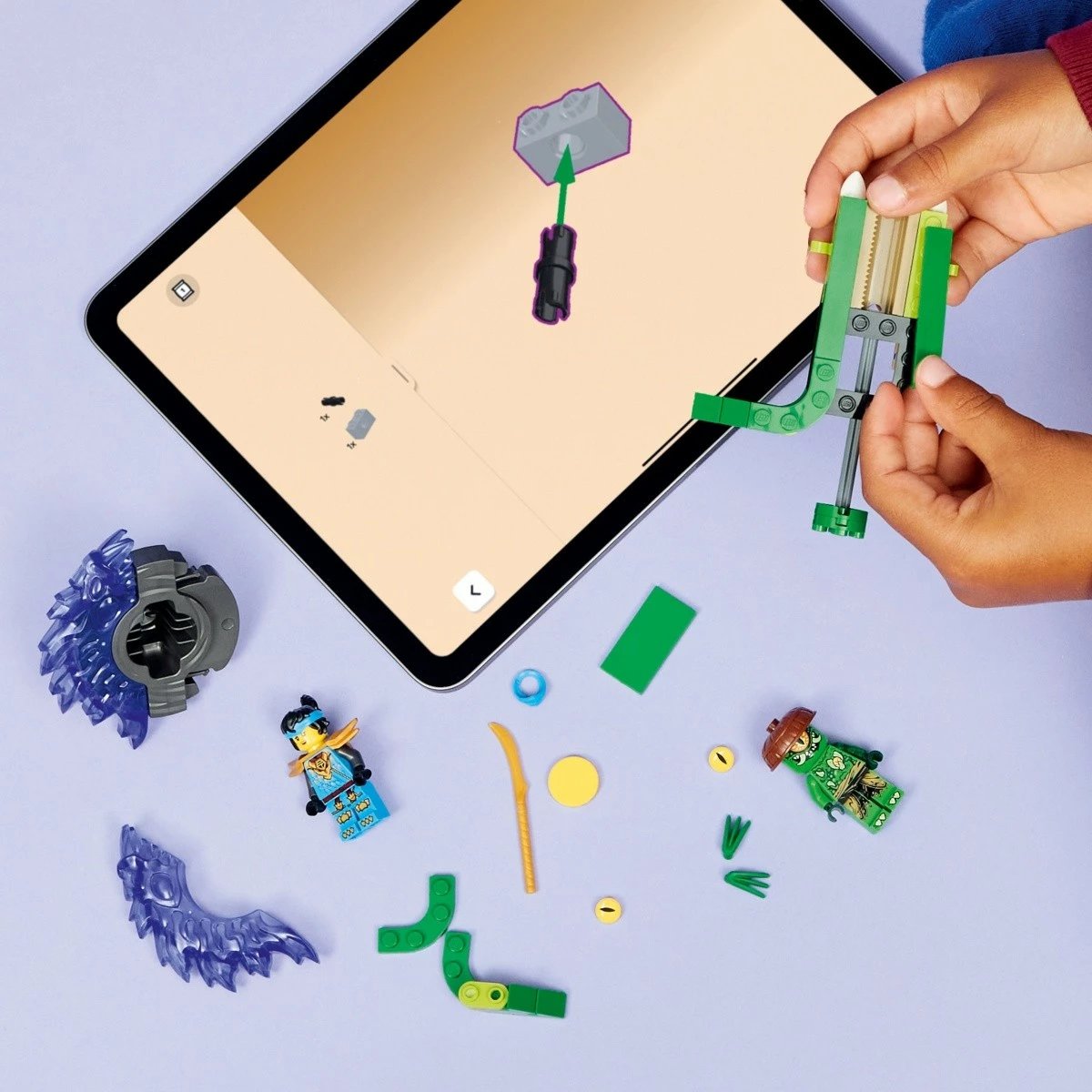 set LEGO NINJAGO, 71849 Nya vs Mutant Monster on Spinner, 49 copë, plastikë, i vogël