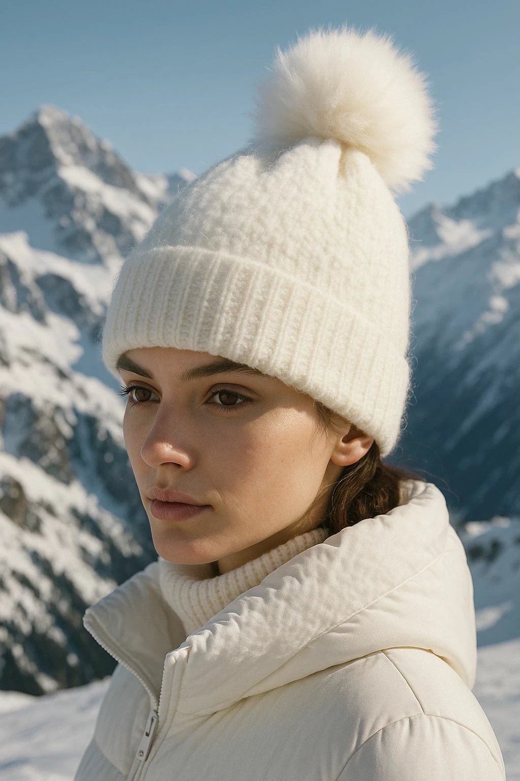 Beretë për gra, ngjyrë ecru, Jumeon, Bere1136