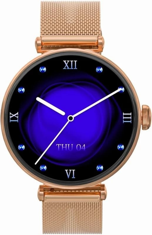 Smartwatch Gravity unisex, rozë e bardhë