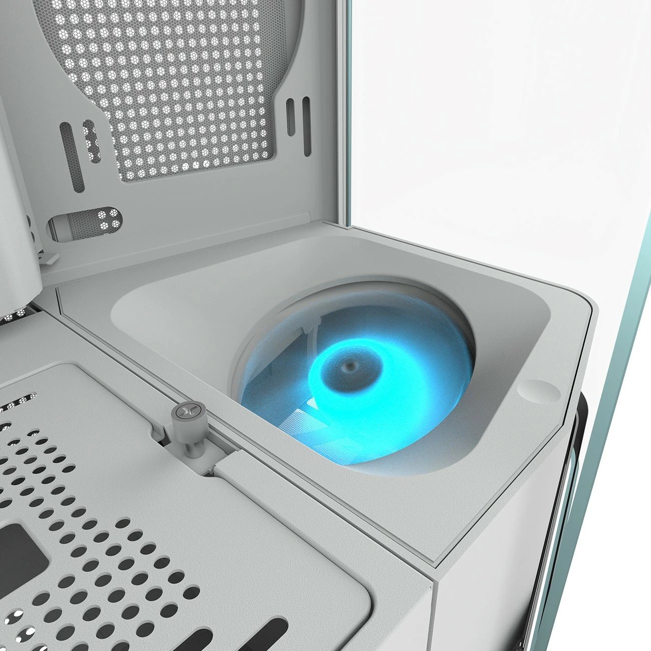 Kasë Cougar FV270 ARGB midi tower e bardhë