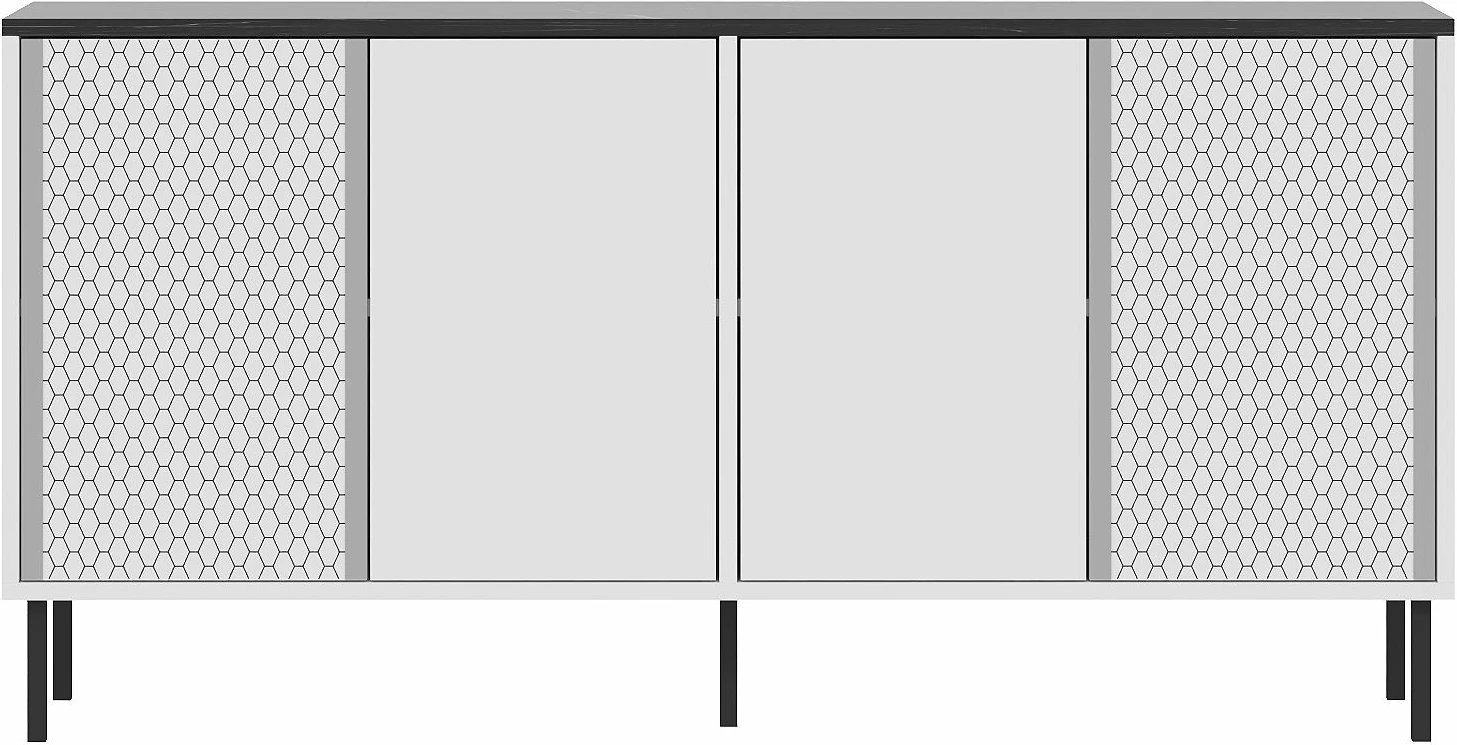 Konsolë Skye Decor, Bertilda, e bardhë, royal