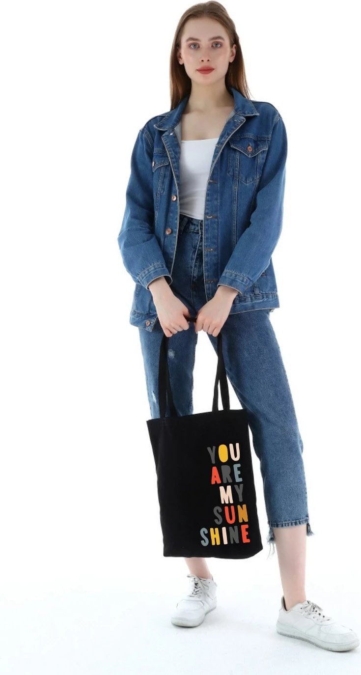 Çantë tote Zoozie Bags, e zezë, 35x40x8cm