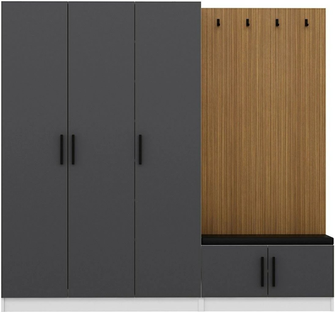 Stendë për korridor Skye Decor, Noah, anthracite, 225x210x35cm