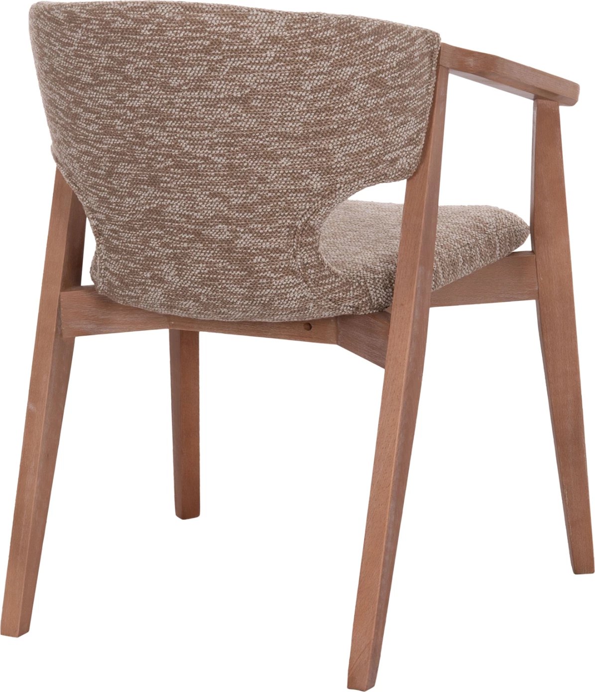 Karrige me mbështetëse për ngrënie YEGER, dru ahu, ngjyrë e bardhë e lehtë-kafe, FH9995.03, 59x58x78cm