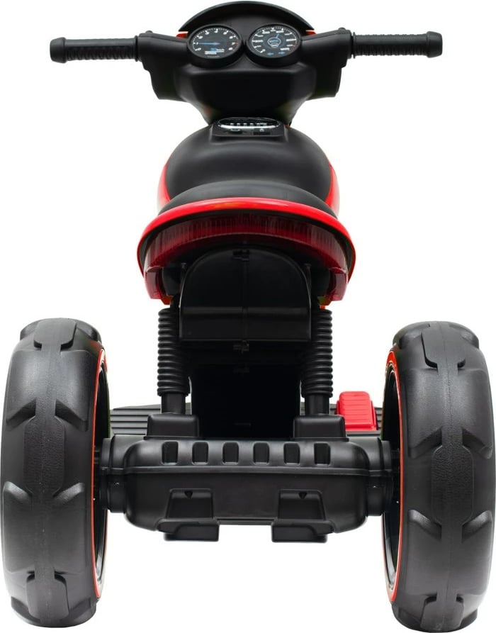 motoçikletë elektrike për fëmijë, BABY MIX, POLICE, 2x6V/24W, bateri 6V/7Ah, shpejtësi 2-4 km/h, e kuqe