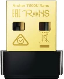 Adapter Wi‑Fi USB, TP-Link Archer T600U Nano, dual-band 2.4/5 GHz 200/433 Mb/s, i zi
