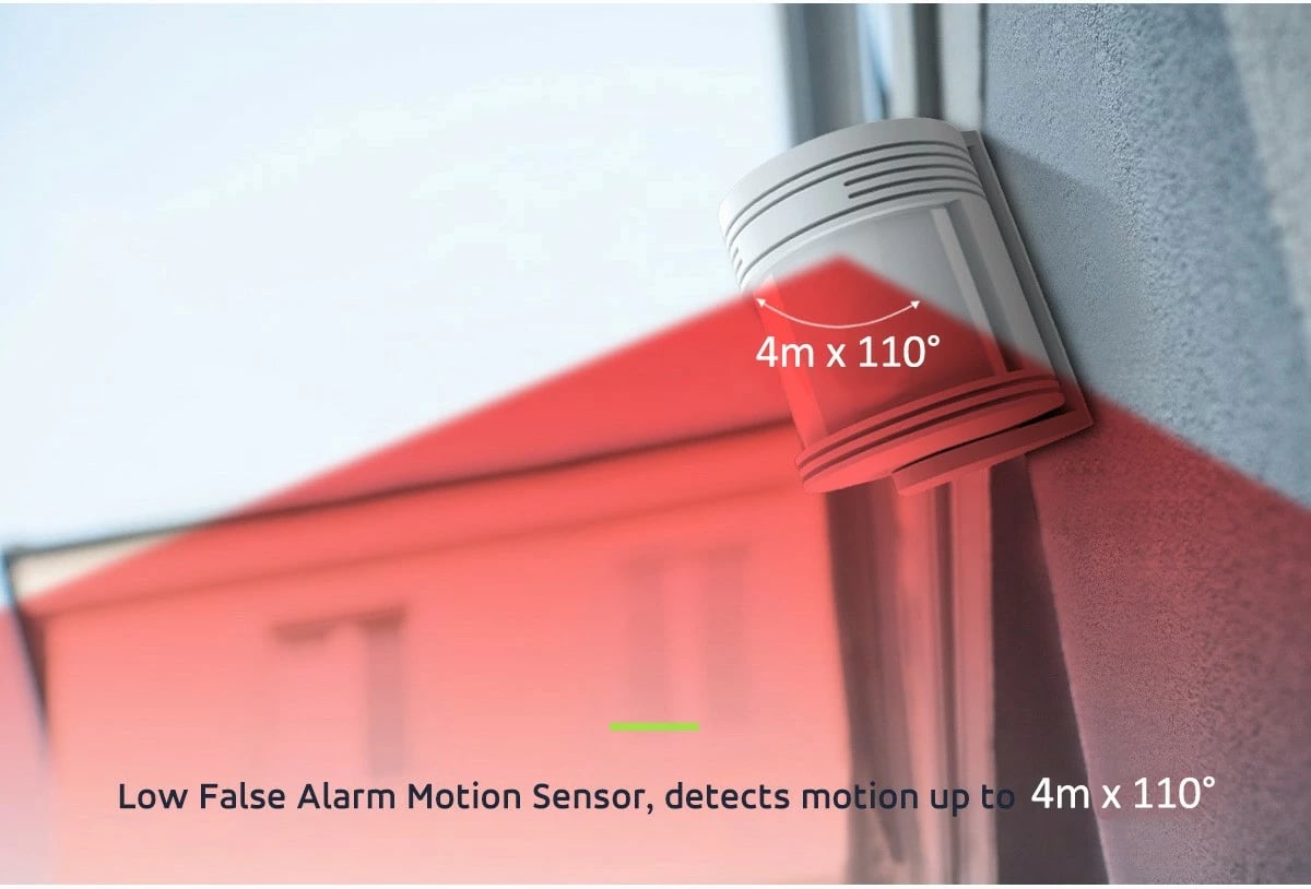 Sinjalizues hyrjeje pa tela CEE GB212 me sensor lëvizjeje PIR, i bardhë