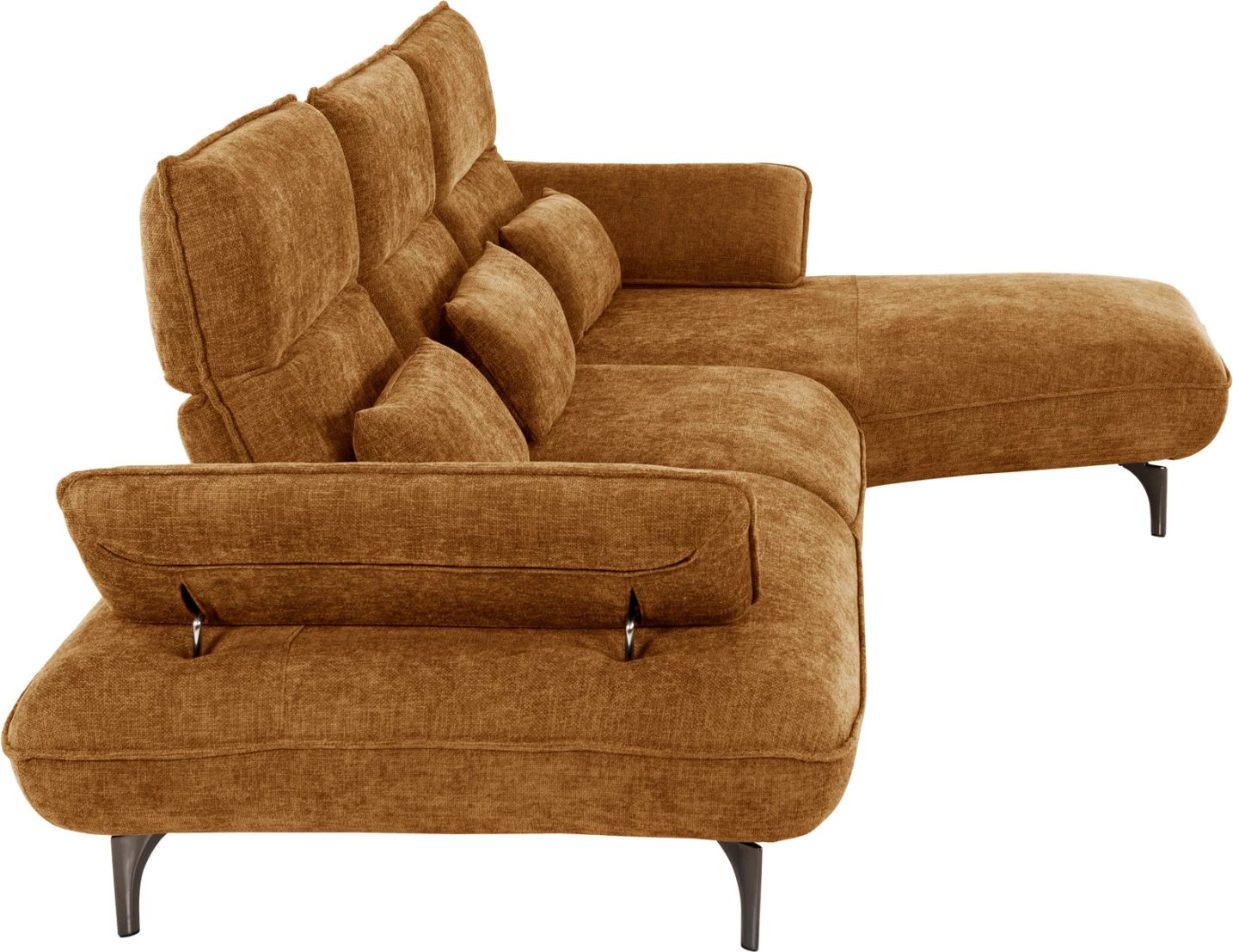 Divan-krevat qoshe (djathtas), pëlhurë e kuqe tullë, FH3268.02R, 283x188x100H cm