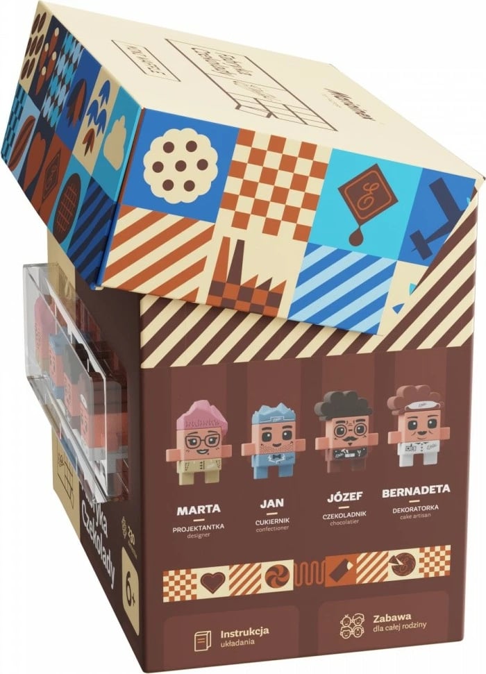 Set lodrash ndërtimi Marioinex Mini Waffle Fabryka Czekolady, 230 elemente, shumëngjyrëshe
