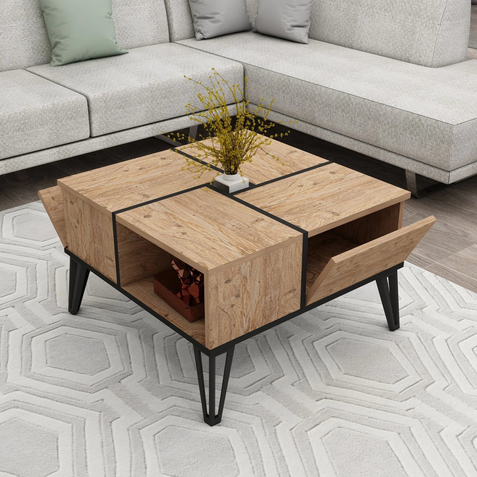 Tavolinë kafeje Hanah Home, Nirvana, ngjyrë Atlantic Pine