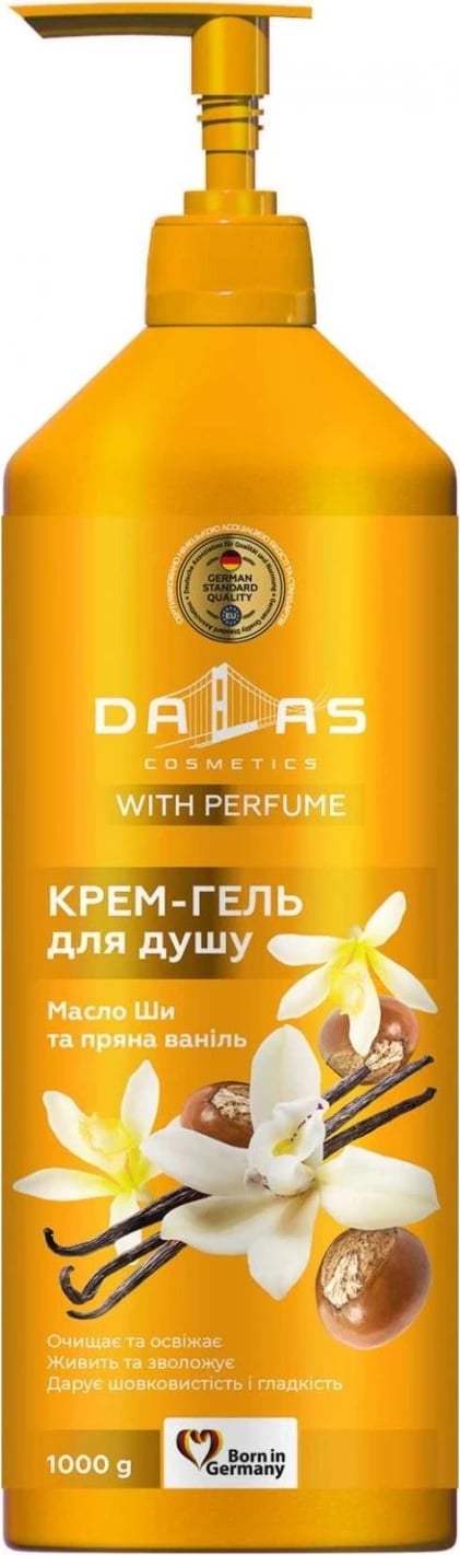 Xhel dushi për femra Dalas Shea Butter and Vanilla, 1000g Xhel dushi për femra Dalas Shea Butter and Vanilla, 1000g