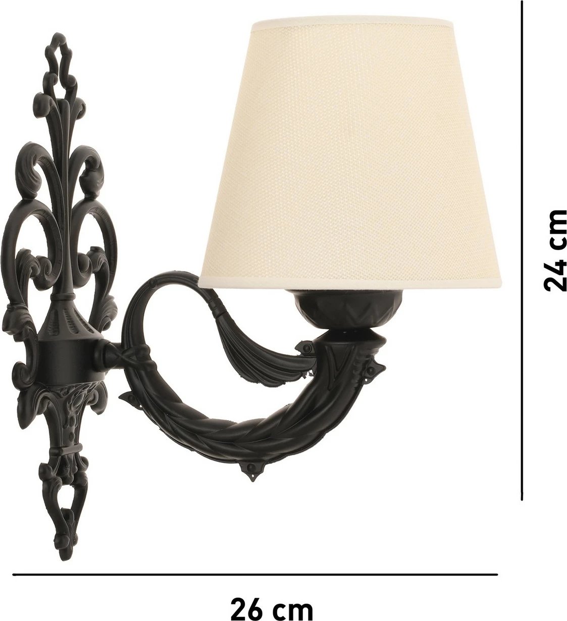 Llambë muri Opviq, krem dhe e zezë, Lily