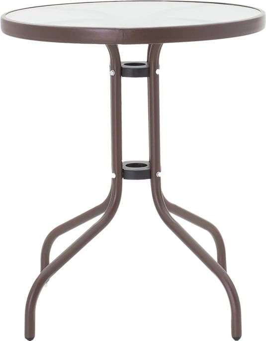 Set tavoline me karrige Obbi-Watson, ngjyrë kafe, metal-pe, 60x60x70cm