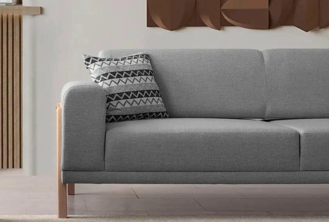 Divan treshe Atelier del Sofa, ngjyrë gri