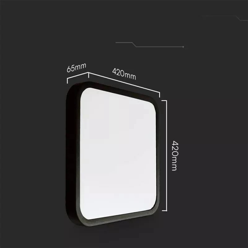 Plafond V-TAC VT-8630S, 36W LED, 42x42cm, detektor lëvizjeje, e zezë