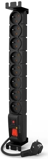 Prizë Acar S8 FA RACK me 8 dalje, 5m, e zezë