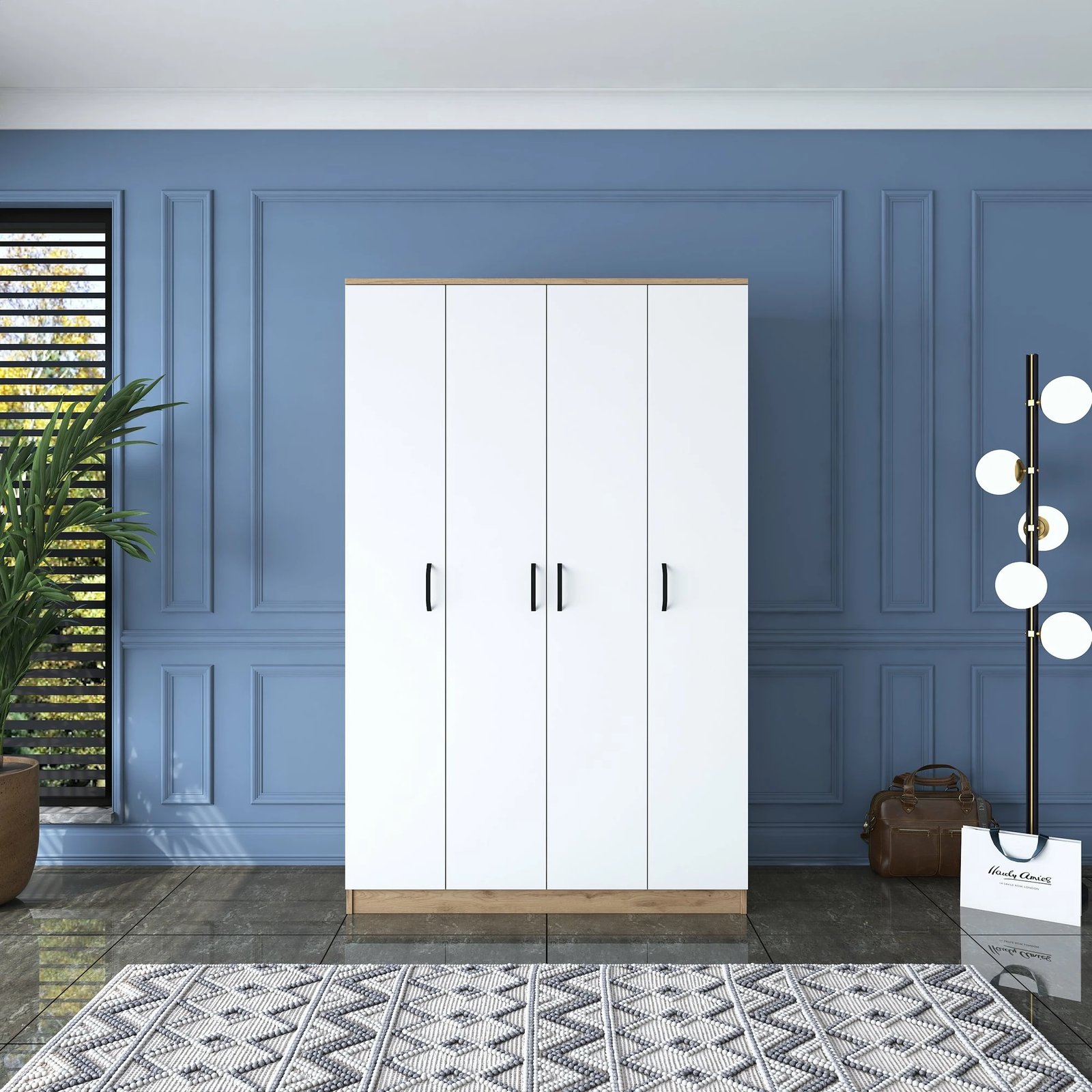 Dollap Hanah Home, ngjyrë arr dhe e bardhë, BA116 - 2247