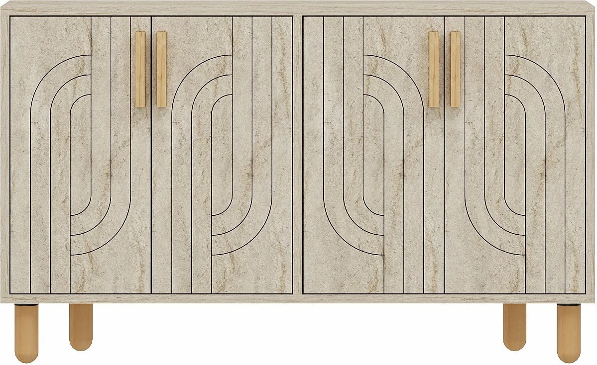 Konsol Skye Decor, ngjyrë travertine, Rodney