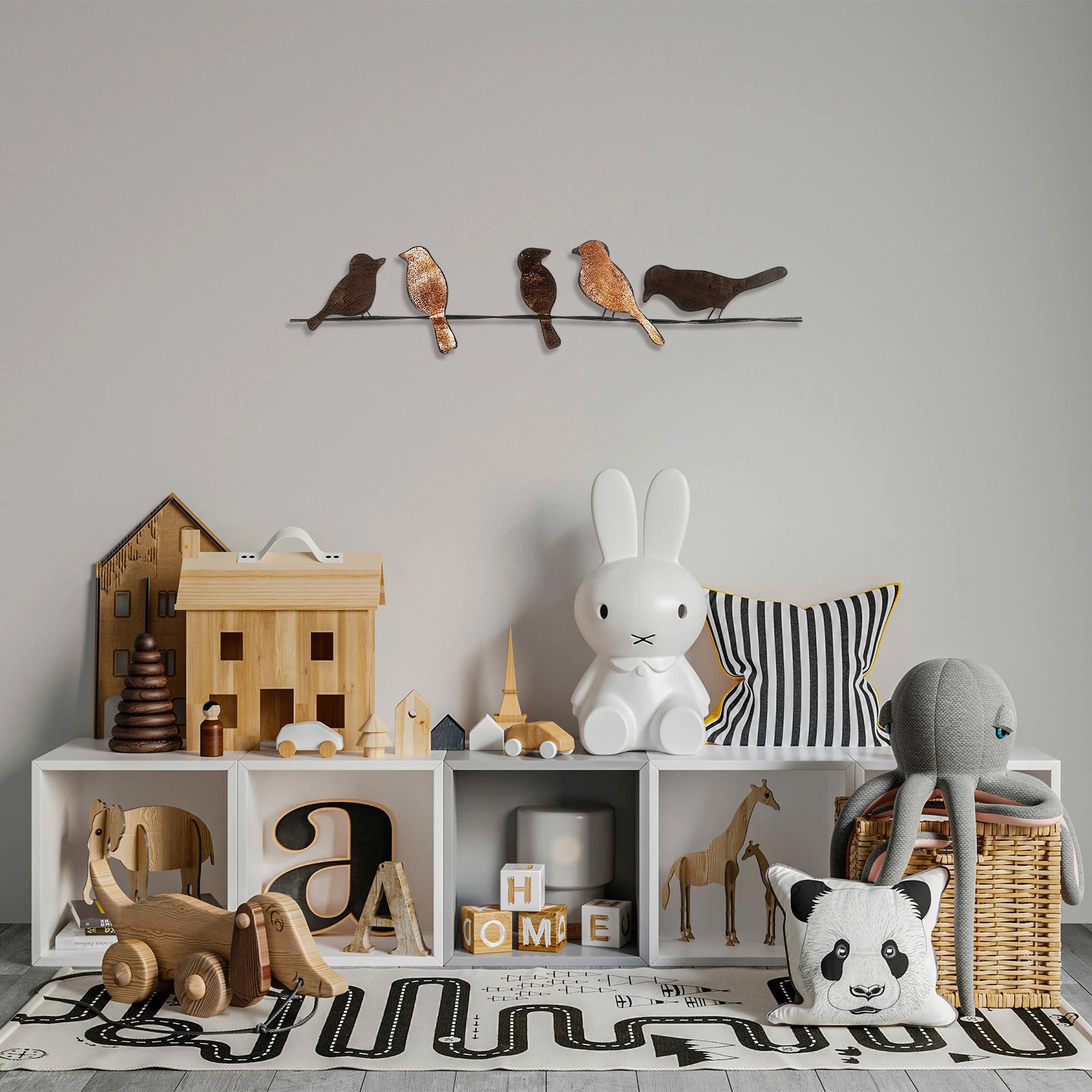 Aksesor dekorativ metalik për mur, Wallity, Muhabbet