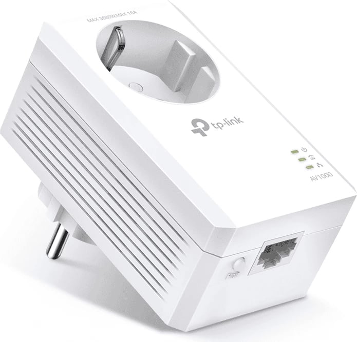 Adapter powerline TP-Link TL-PA7017P AV1000, Gigabit Ethernet, prizë kaluese, e bardhë