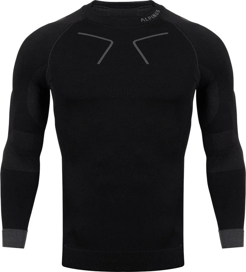 Bluzë termoaktive për meshkuj Alpinus Tactical Base Layer, e zezë-gri