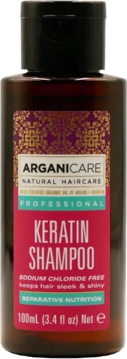 Shampon për femra Arganicare Keratin Mini, 100ml