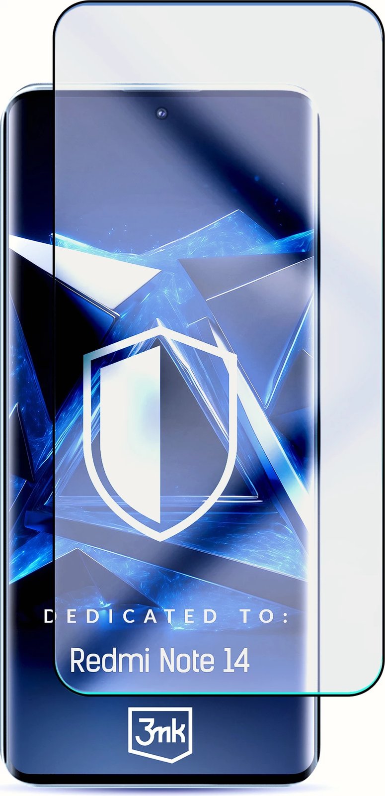 Xham i temperuar 3mk HardGlass Max Lite për Xiaomi Redmi Note 14 5G, Zi