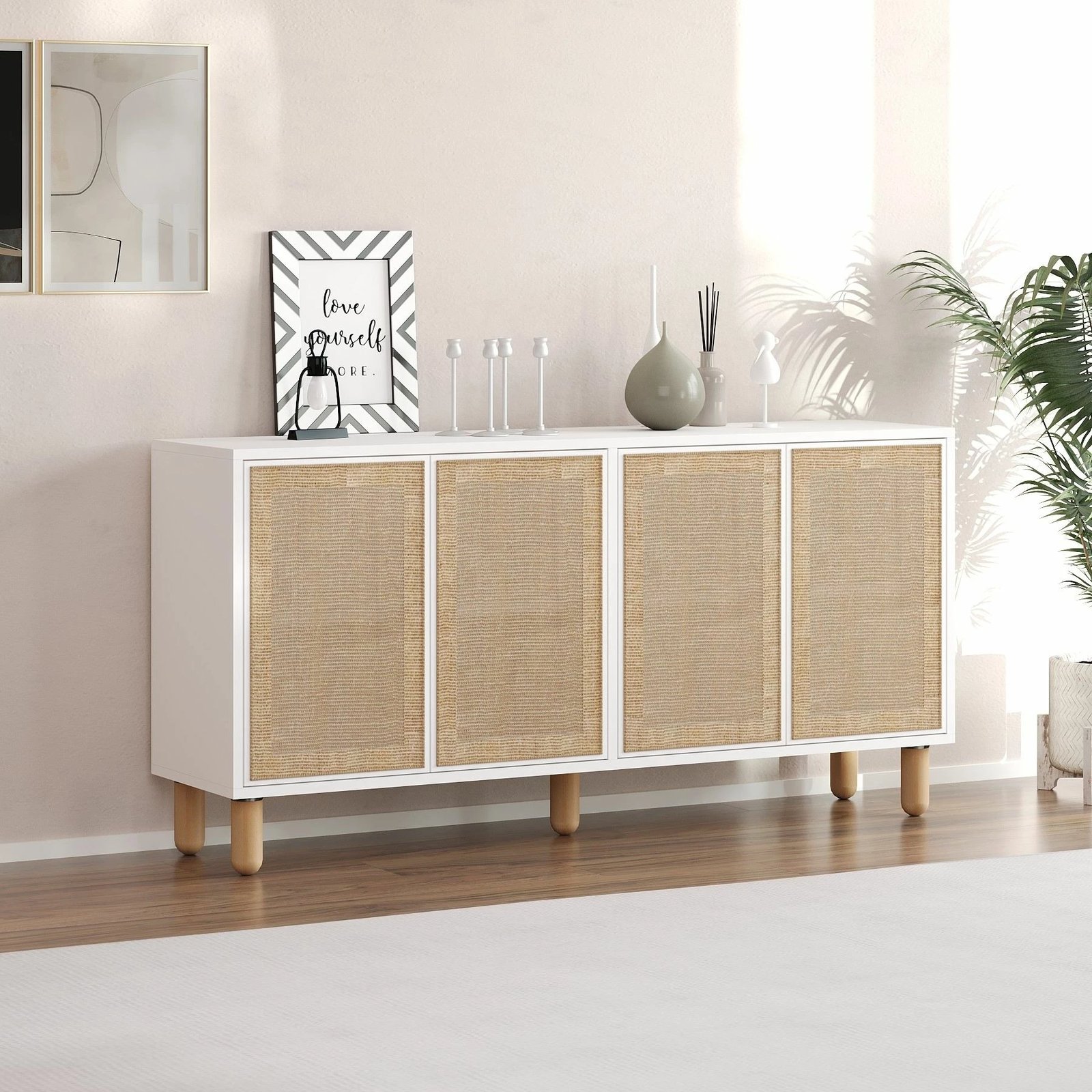 Konsolë Skye Decor Leıla, e bardhë