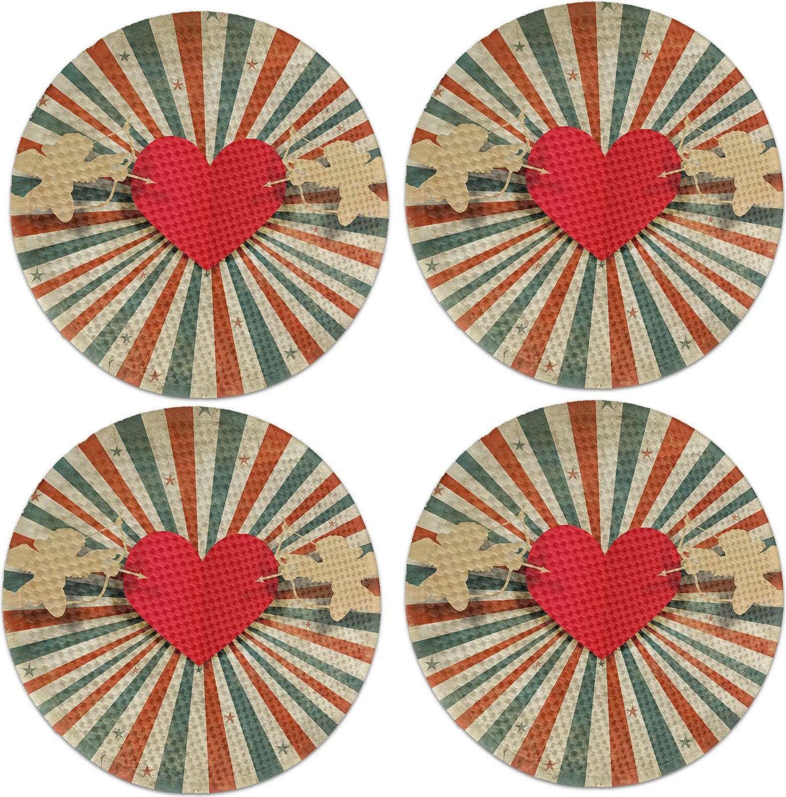 Set nënshtruesish tavoline Hermia Concept, shumëngjyrësh, 3556Supla, 4 copë