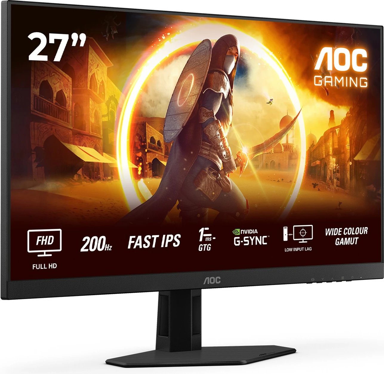 Monitor gaming AOC 27G4HRE 27 inç, Full HD, 200Hz, IPS, i zi/kuq Monitor gaming AOC 27G4HRE 27 inç, Full HD, 200Hz, IPS, i zi/kuq