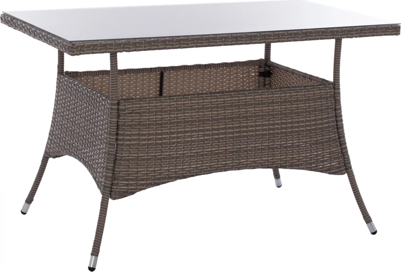 Tavolinë metalike Military rattan gri FH5141.31 120x70x75 cm