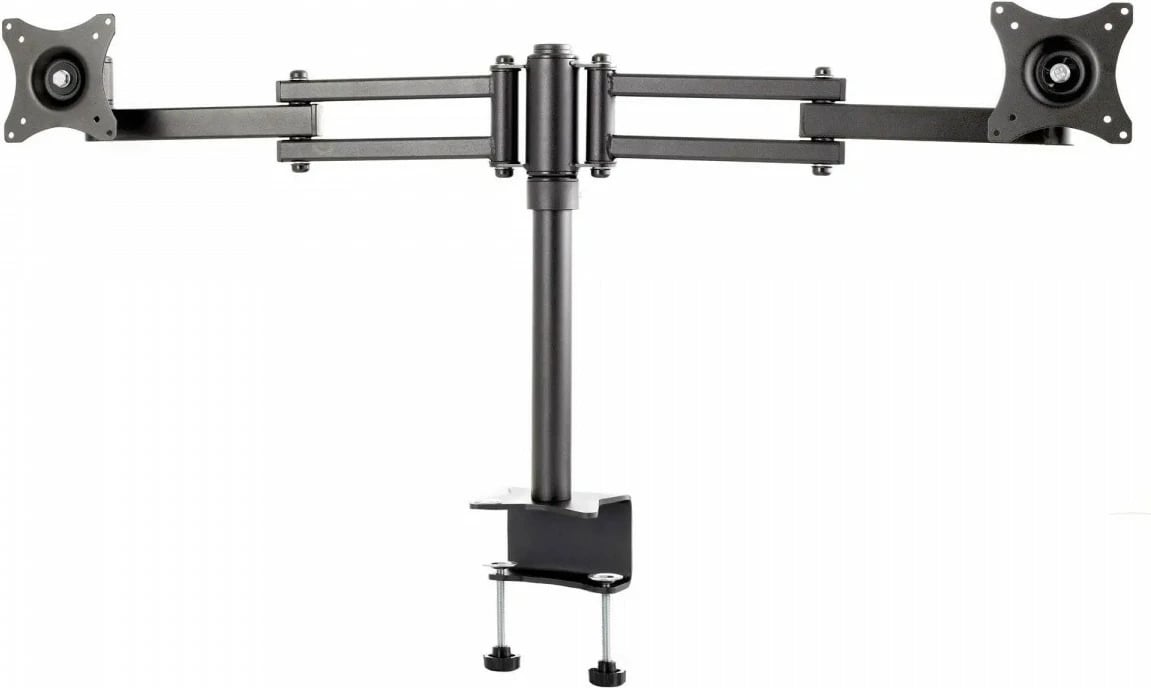 Mbajtëse tavoline për dy monitorë Edbak SV06, 19-26", VESA 75x75/100x100, 20kg, e zezë/argjendtë