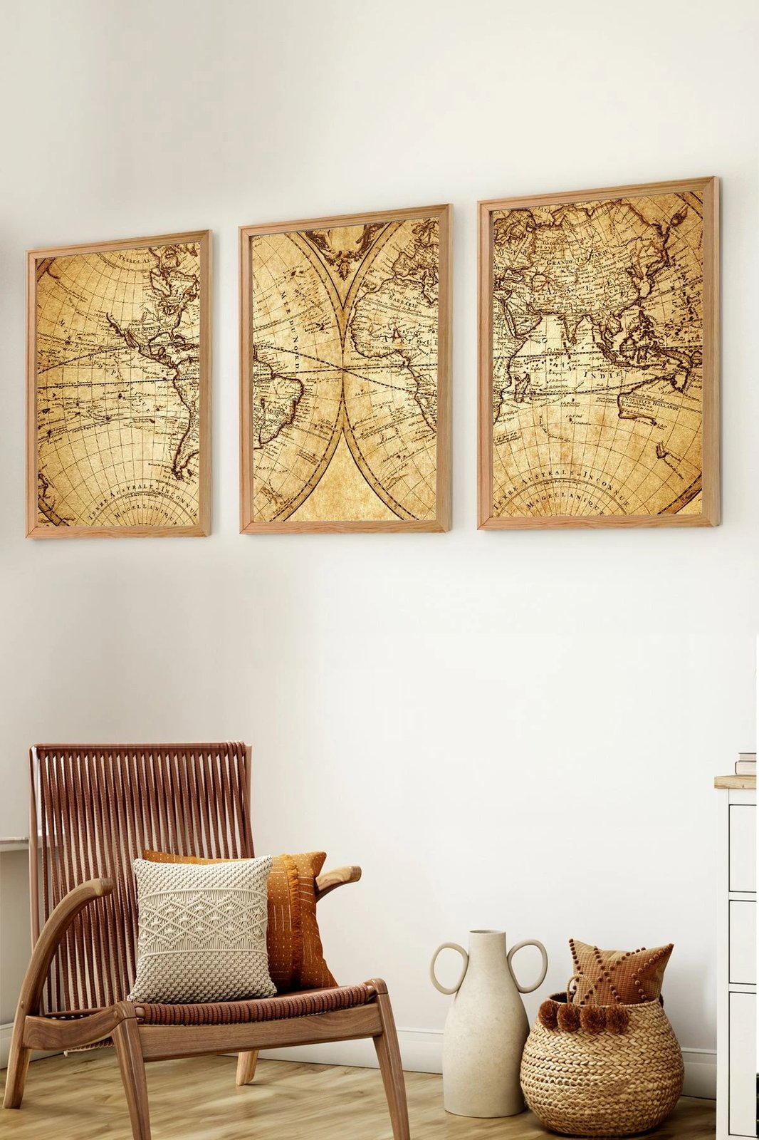 Pikturë dekorative me kornizë MDF (3 copë), Wallity, Myk3010-2