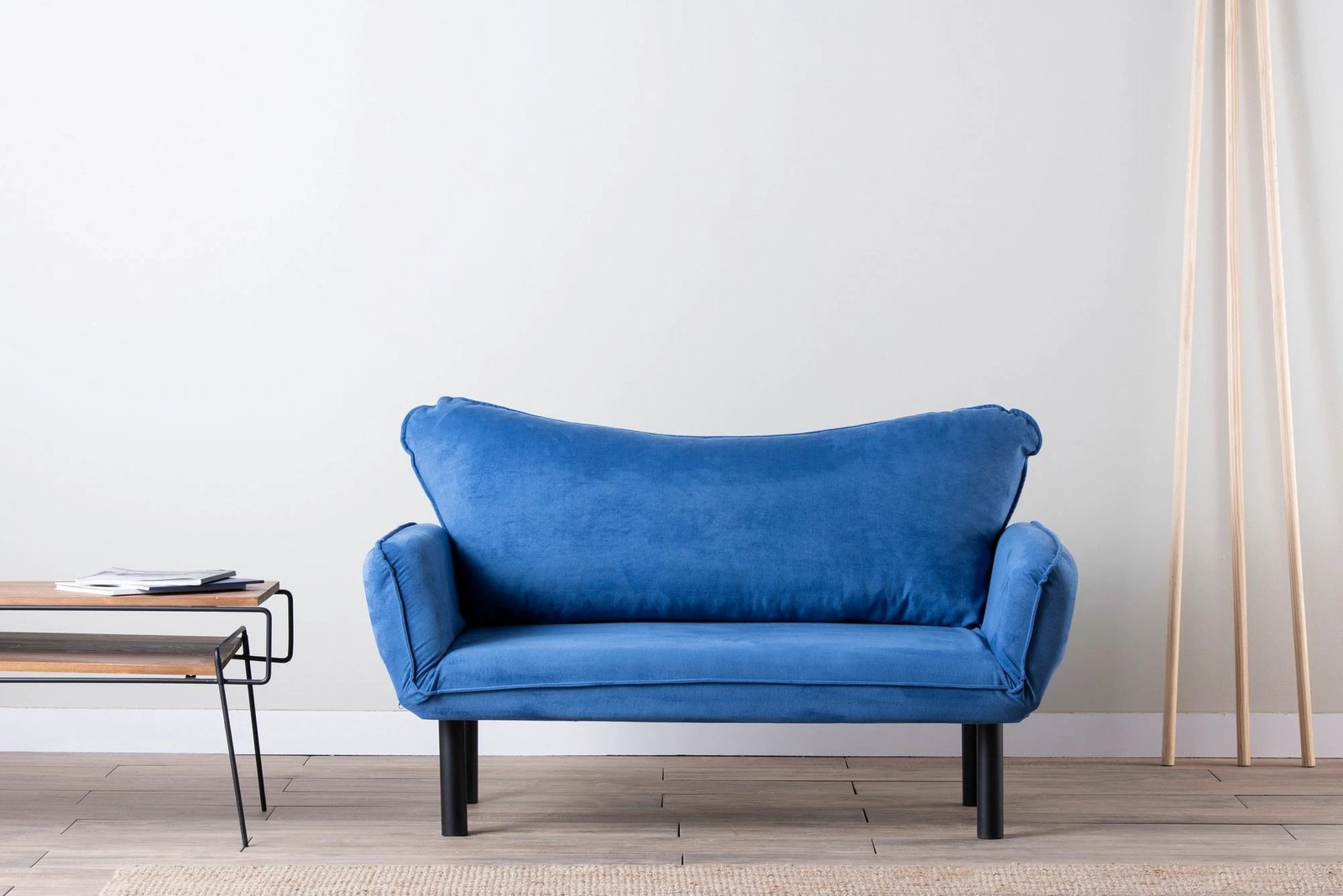 Divan-krevat dy ulëshe Atelier del Sofa, Chatto, ngjyrë kaltër
