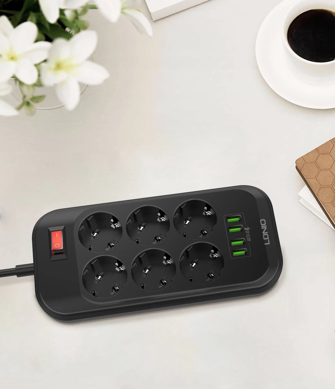 Prizë E Rrymës LDNIO SE6403 Prizë E Rrymës LDNIO SE6403