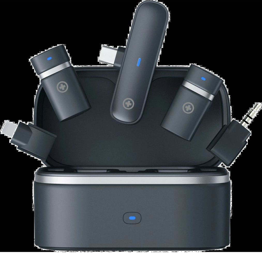 Set mikrofonash wireless Plusonic PS-TDS9, USB Type C/Lightning/3.5mm, WiFi, ngjyrë e zezë