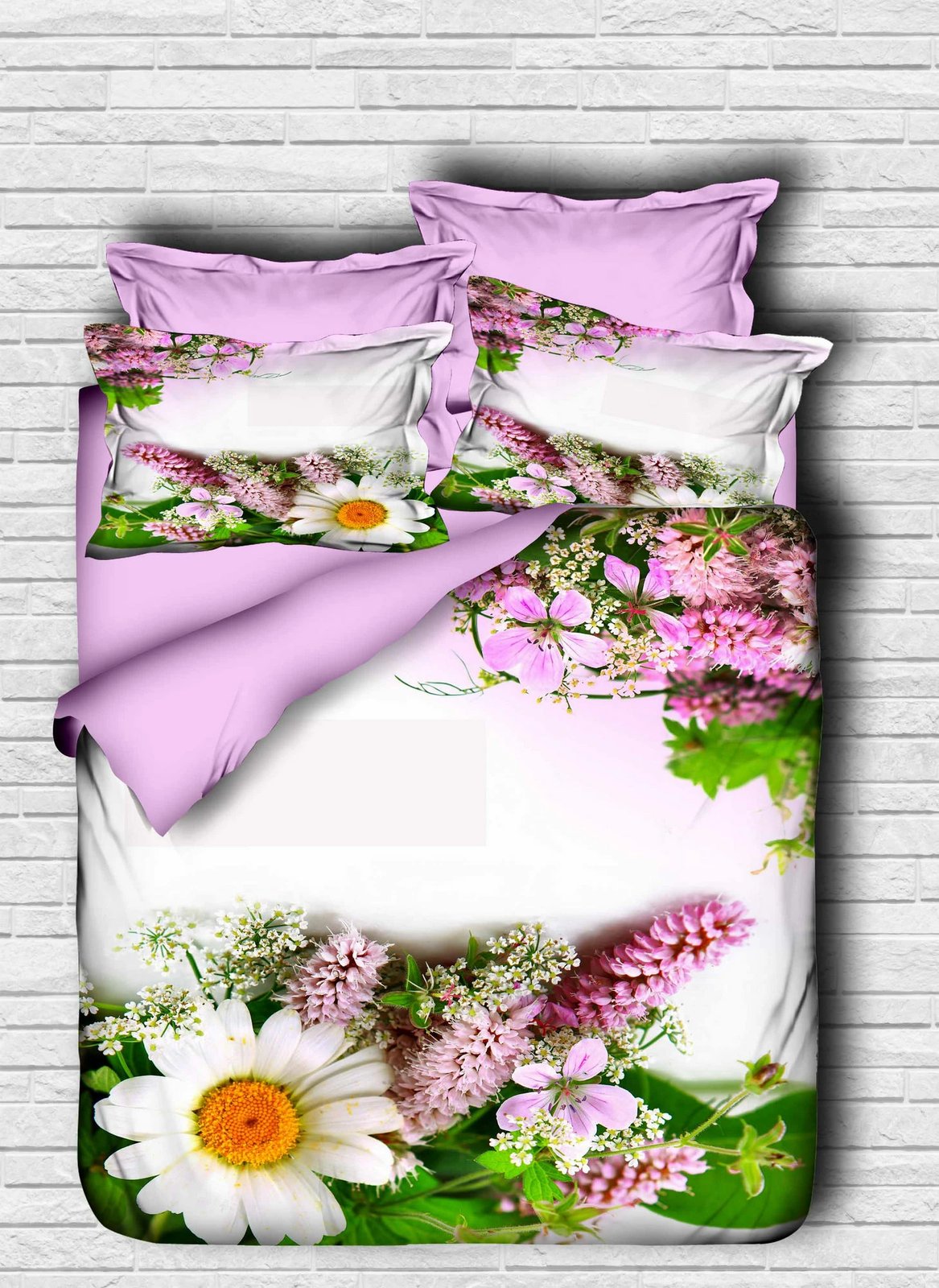 Set mbulesë për jorgan king size, L'essentiel, 142, ngjyrë lejla, e bardhë, e gjelbër