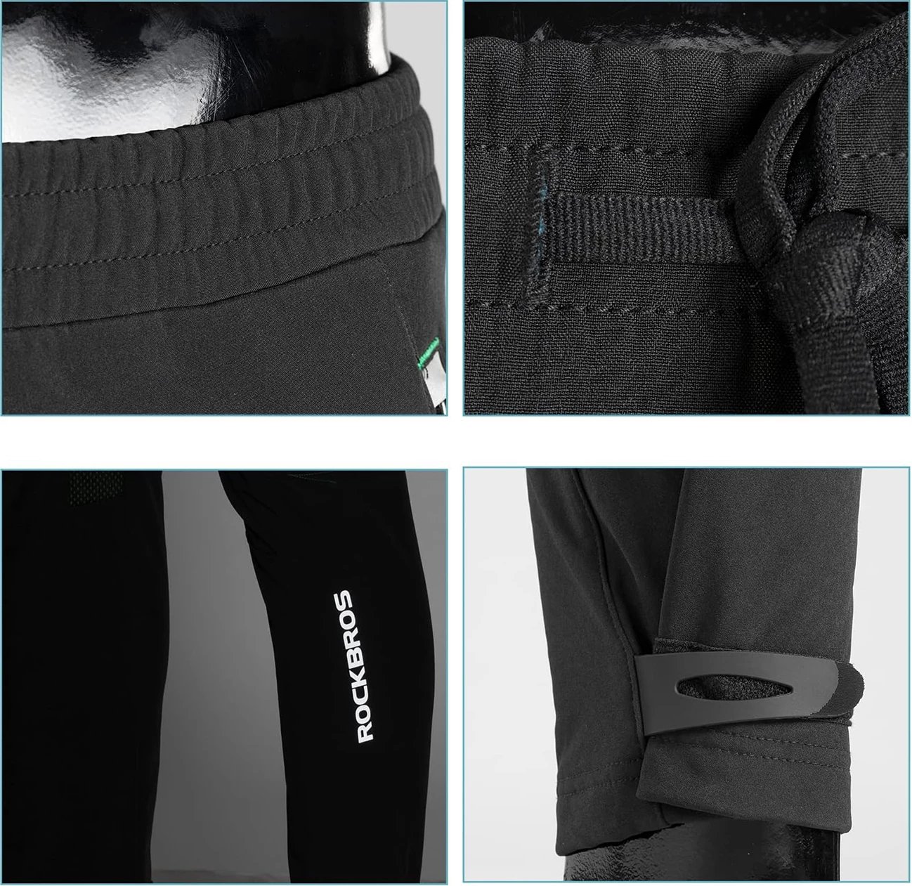 Pantallona sportive Rockbros Patrol, për çiklizëm dhe aktivitete të jashtme, XL, të zeza