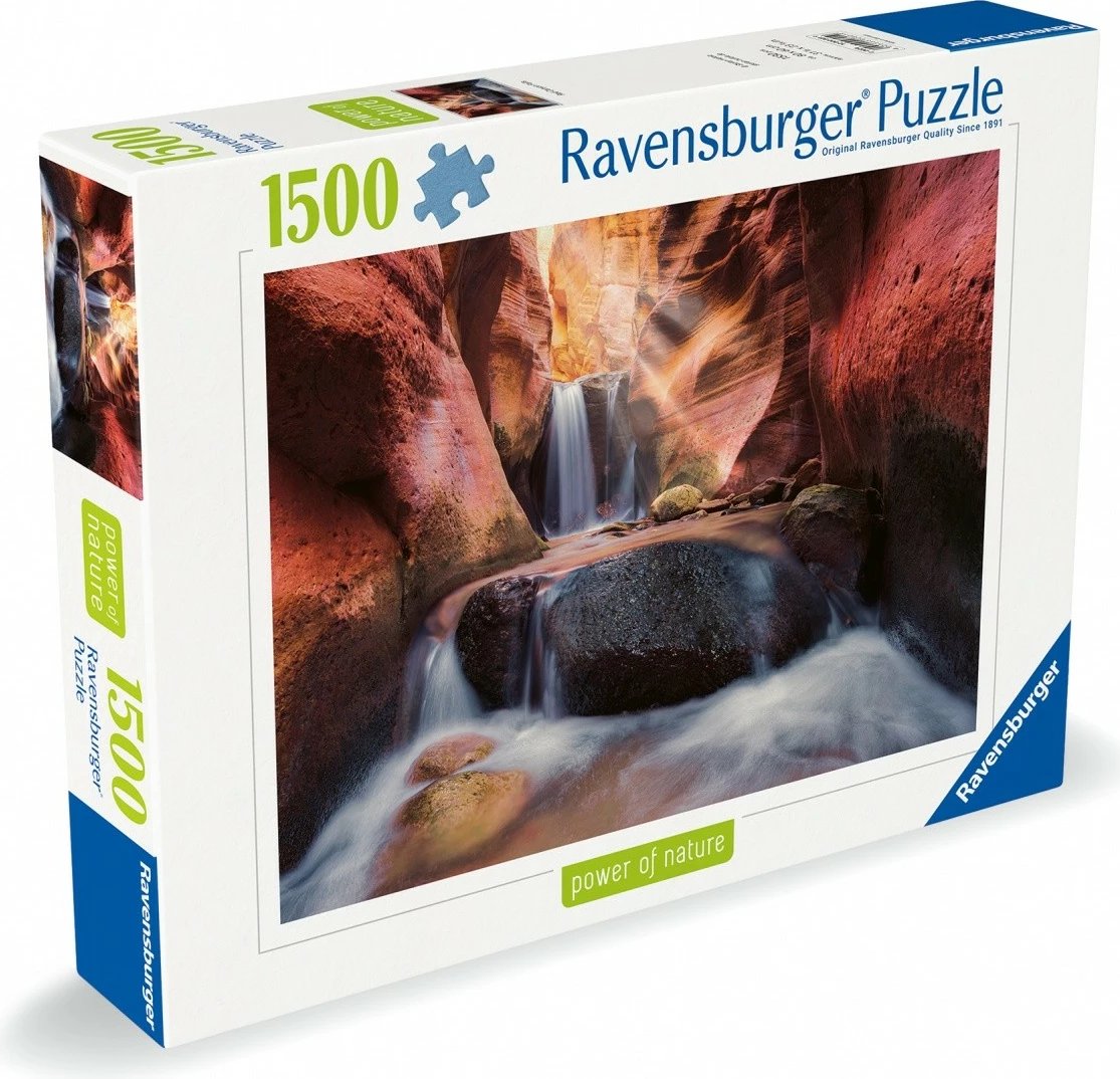 Puzzle Ravensburger 1500 pjesë Red Canyon Waterfall, 70x50cm