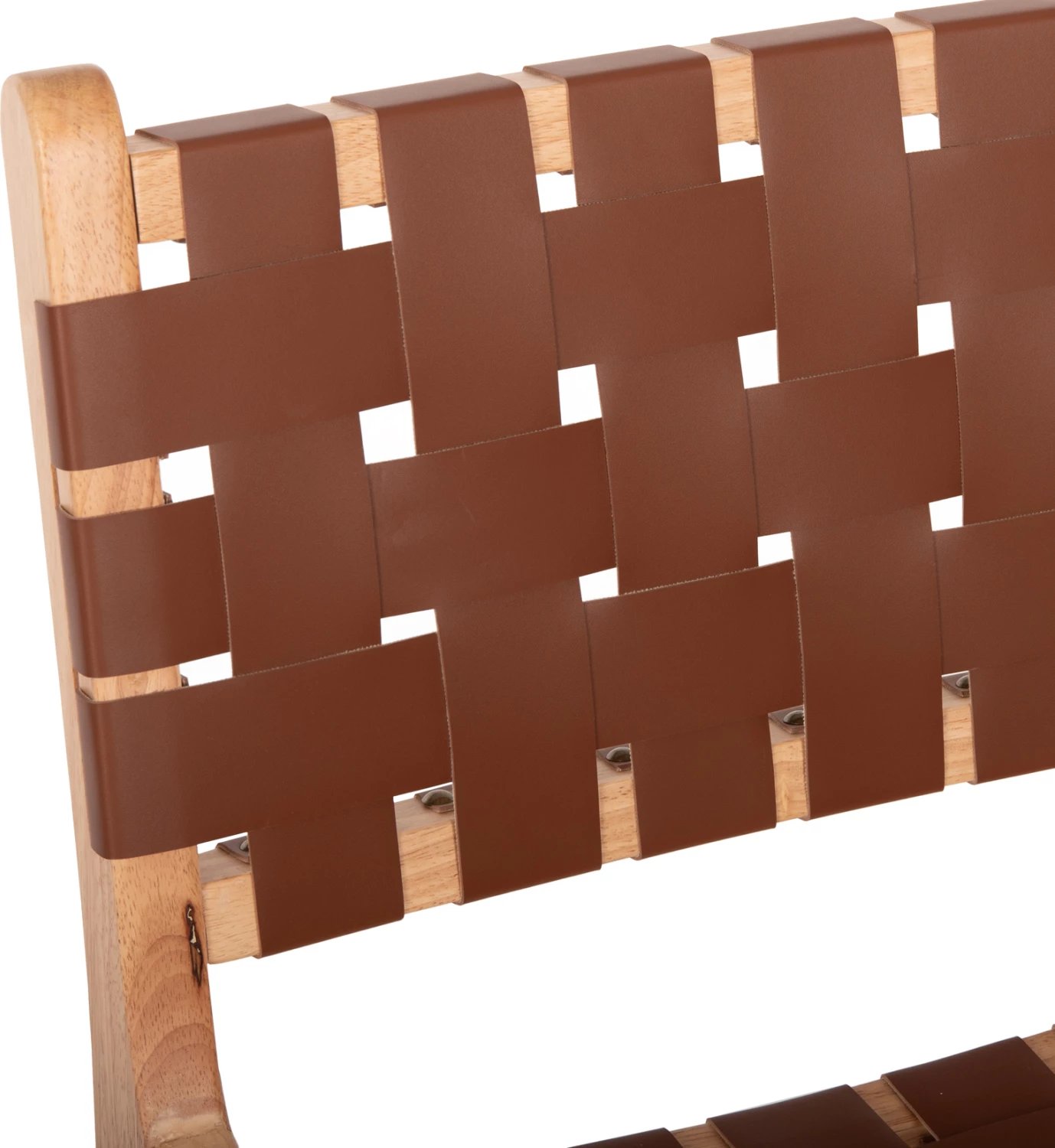 Karrige për bar FELIPE, lartësi mesatare, FH9329.01, dru TOON, ngjyrë natyrale, PU kafe, 45x47x94H cm