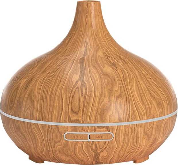 Difuzer smart për vajra esencialë Meross MOD150HK(EU), 400 ml, RGB LED, kontroll me aplikacion, pamje dru