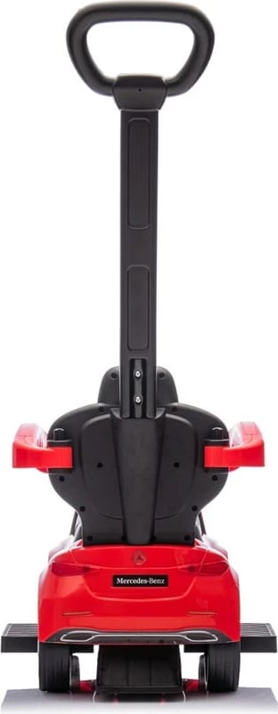 makinë ride-on për fëmijë, Milly Mally, Mercedes C-Class Deluxe, me dorezë drejtuese dhe barrierë të heqshme, sedilje eko-lëkurë, goma gome, ngarkesa max 25 kg, e kuqe