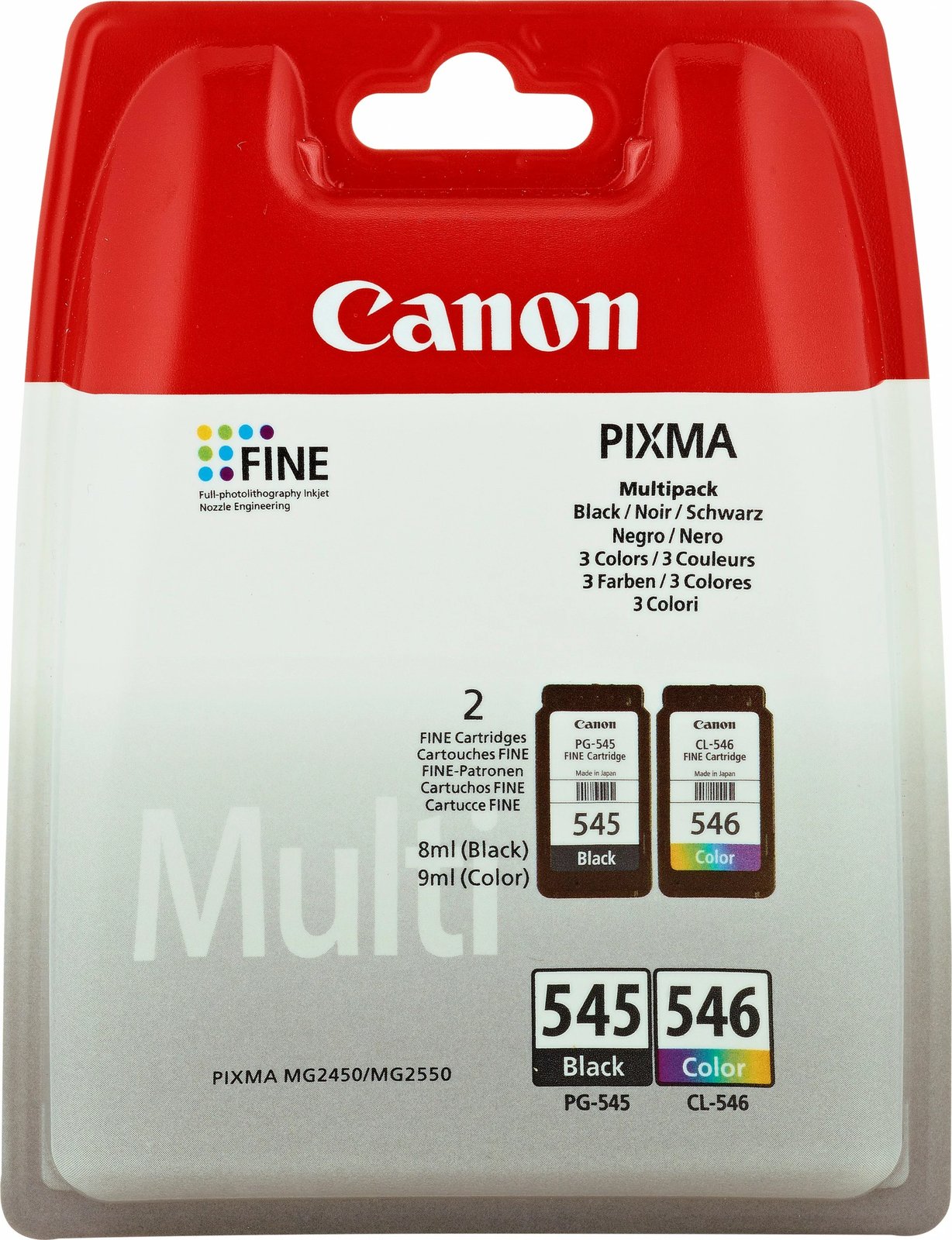 Toner Canon PG-545/CL-546, Multipack, Standard Yield, Ngjyrë e zezë, Cyan, Magenta, Yellow Toner Canon PG-545/CL-546, Multipack, Standard Yield, Ngjyrë e zezë, Cyan, Magenta, Yellow