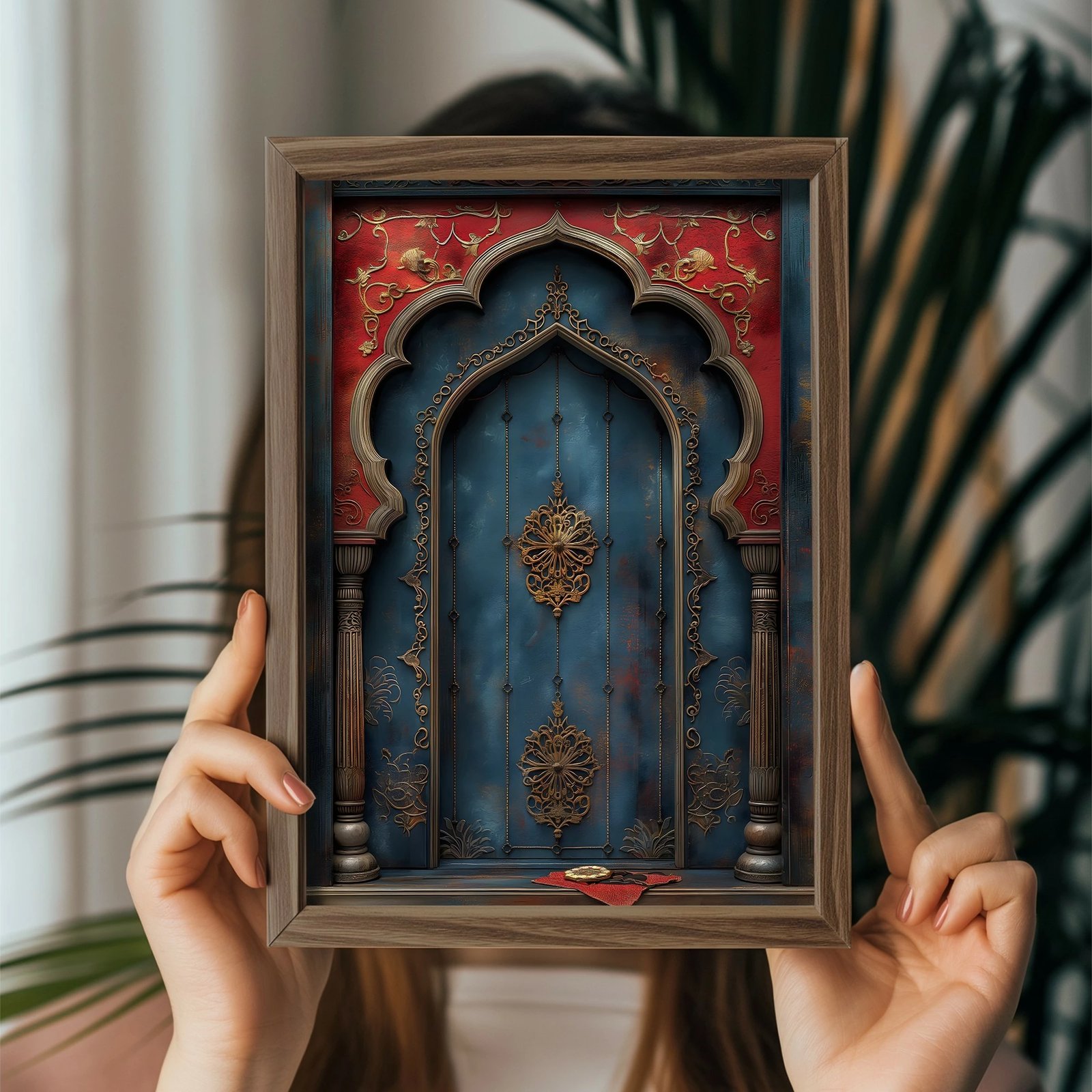 Pikturë dekorative me kornizë MDF, shumëngjyrëshe, Wallity, GE116-L