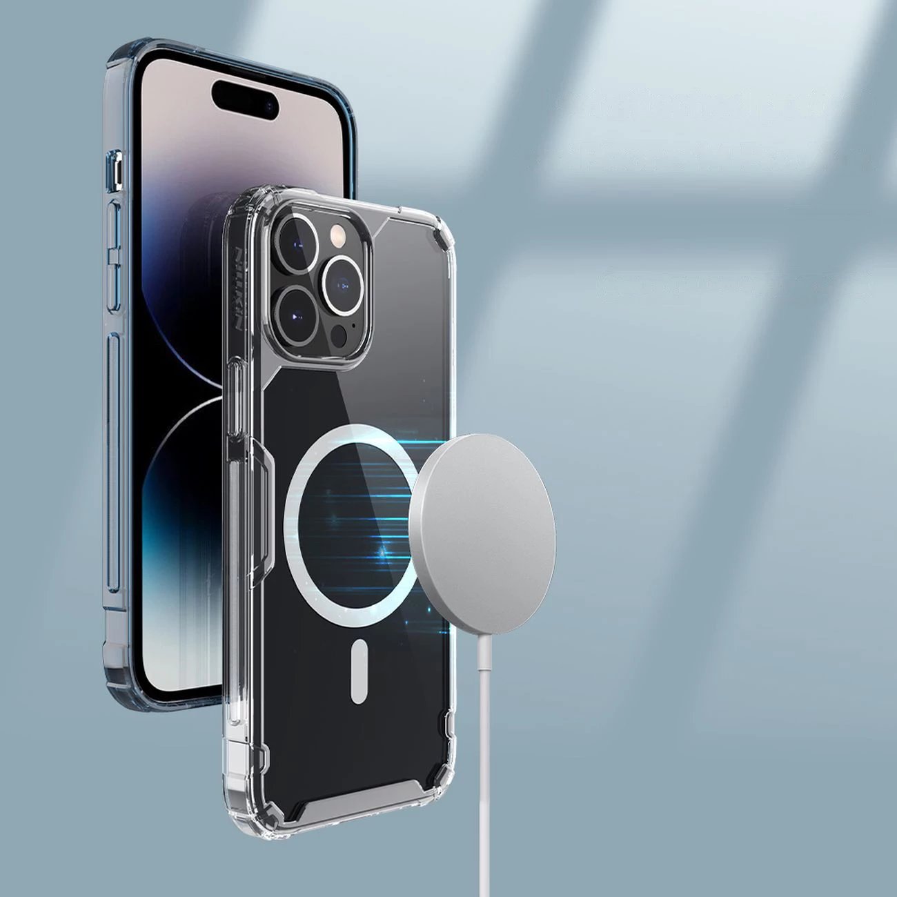 Mbështjellës Nillkin Nature Pro për iPhone 15 Pro Max me MagSafe, i bardhë